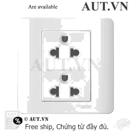 Ảnh của Ổ cắm đôi 3 chấu 16A Schneider E84426UES2_WE_G19