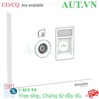 Ảnh của Ổ cắm TV và ổ cắm mạng cat6e Schneider E8332TVRJS6_WE_G19