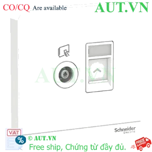 Ảnh của Ổ cắm TV và ổ cắm mạng cat5e Schneider E8332TVRJS5_WE_G19