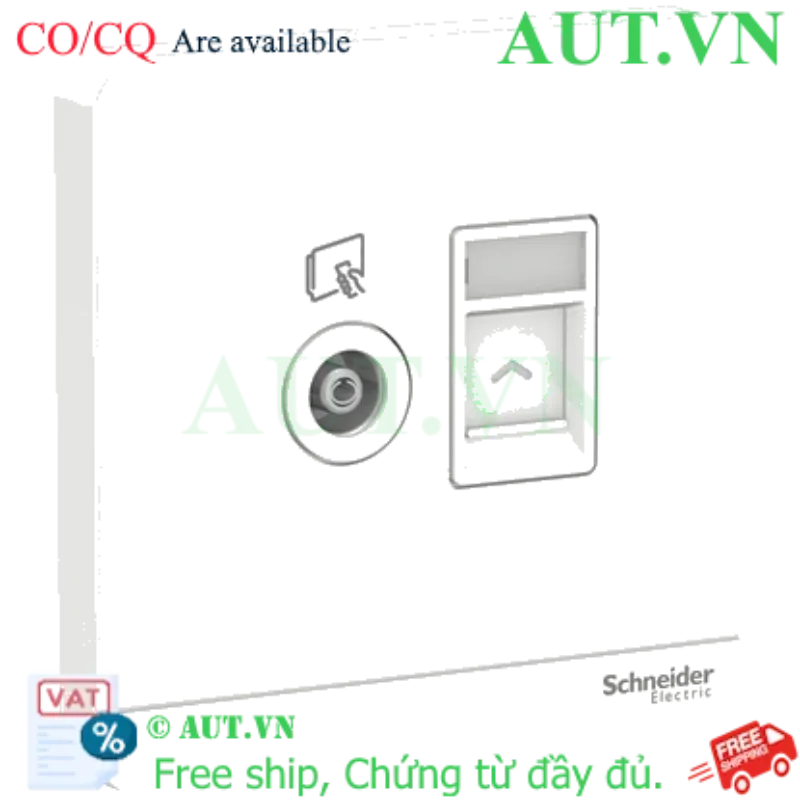 Ảnh của Ổ cắm TV và ổ cắm mạng cat5e Schneider E8332TVRJS5_WE_G19