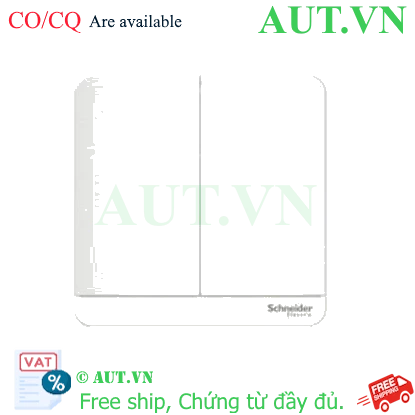 Ảnh của Công tắc đôi 2 chiều có đèn Schneider E8332L2LED_WE_G19