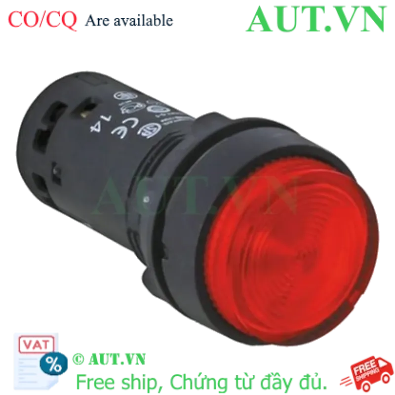 Ảnh của Nút nhấn nhả Schneider XB7NW34B1, 22mm, Đèn đỏ 24V