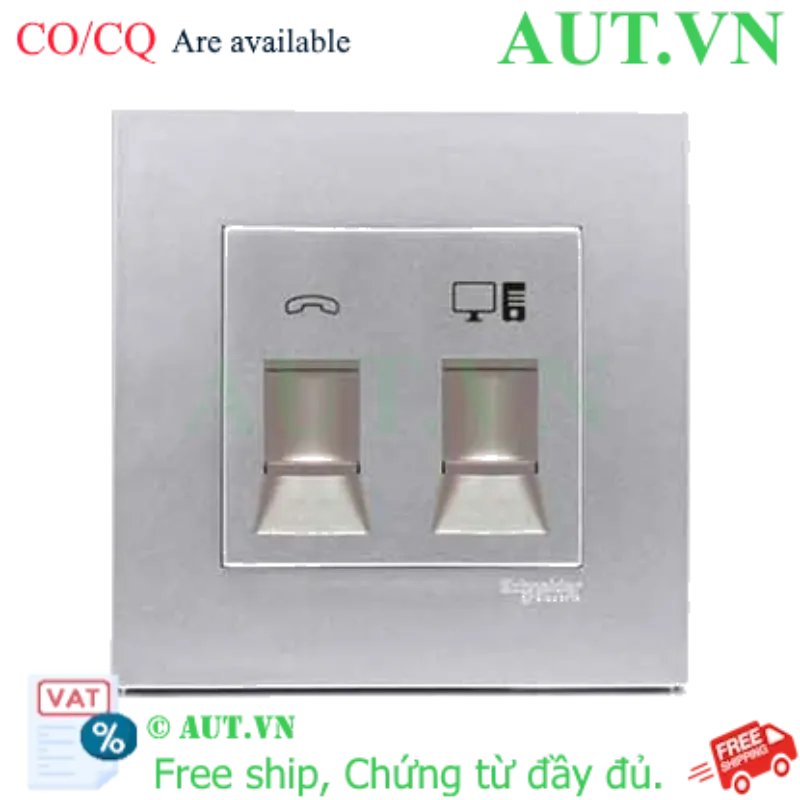 Ảnh của Ổ cắm mạng + điện thoại KB32TS_RJ5E_AS