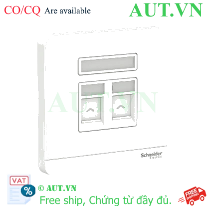 Ảnh của Ổ cắm điện thoại và mạng cat5e Schneider E8332TDRJS5_WE_G19