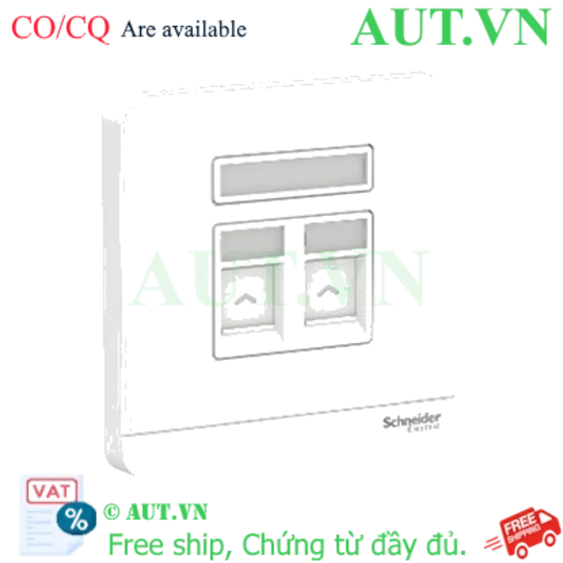 Ảnh của Ổ cắm điện thoại và mạng cat5e Schneider E8332TDRJS5_WE_G19