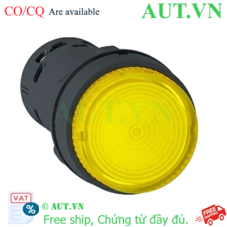 Ảnh của Nút nhấn nhả Schneider XB7NW38M1, 22mm, Đèn vàng 220V