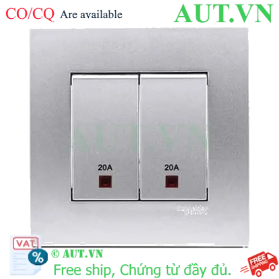 Ảnh của Công tắc đôi 2 cực 20A Schneider KB32D20NE_AS_G19