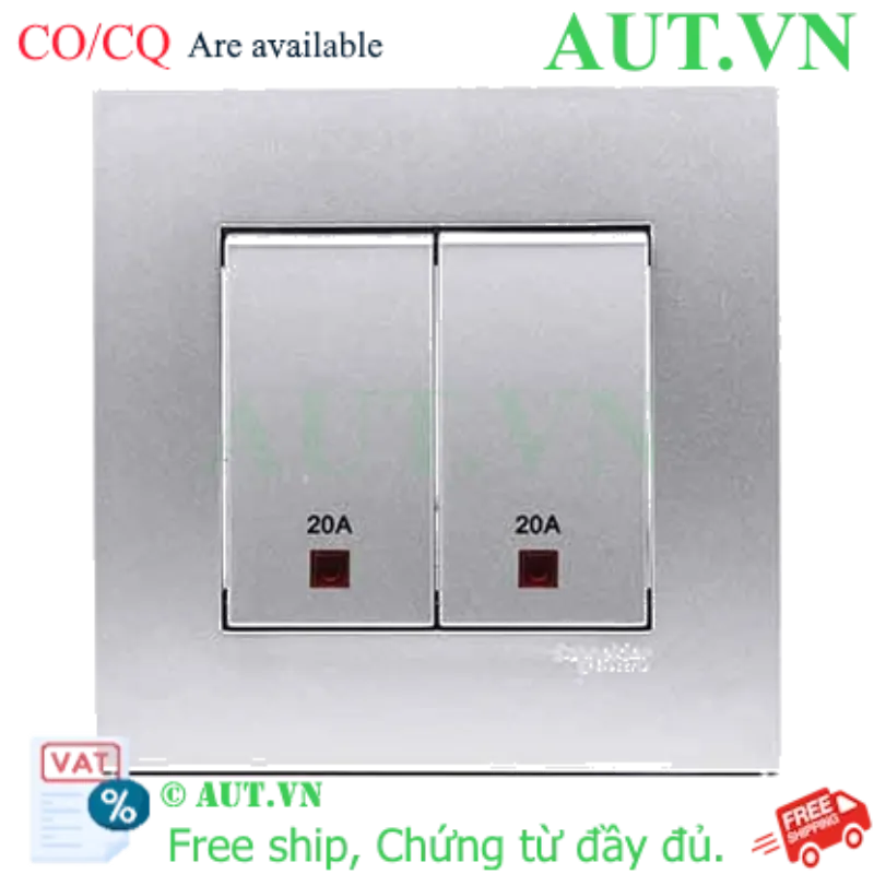 Ảnh của Công tắc đôi 2 cực 20A Schneider KB32D20NE_AS_G19