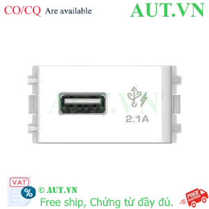 Ảnh của Ổ cắm sạc USB 2.1A đơn Schneider 3031USB_WE