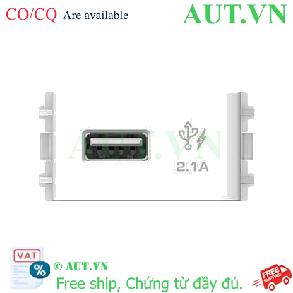 Ảnh của Ổ cắm sạc USB 2.1A đơn Schneider 3031USB_WE