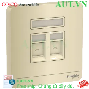 Ảnh của Ổ cắm điện thoại và mạng cat5e Schneider E8332TDRJS5_WG_G19
