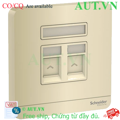 Ảnh của Ổ cắm điện thoại và mạng cat5e Schneider E8332TDRJS5_WG_G19