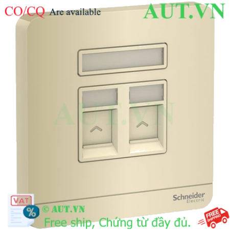 Ảnh của Ổ cắm điện thoại và mạng cat5e Schneider E8332TDRJS5_WG_G19