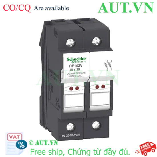 Ảnh của Đế Cầu Chì Schneider DF102V 2P 32A 690VAC - Có Đèn LED Báo, Chuẩn 10x38mm