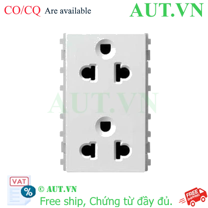 Ảnh của Ổ cắm đôi 3 chấu, size L Schneider 84426LUES2_WE_G19