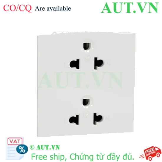 Ảnh của Ổ cắm đôi 3 chấu 16A size E Schneider M3T426UST2_WE