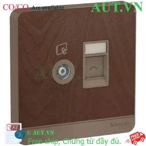 Ảnh của Ổ cắm TV và ổ cắm mạng cat5e Schneider E8332TVRJS5_WD_G19