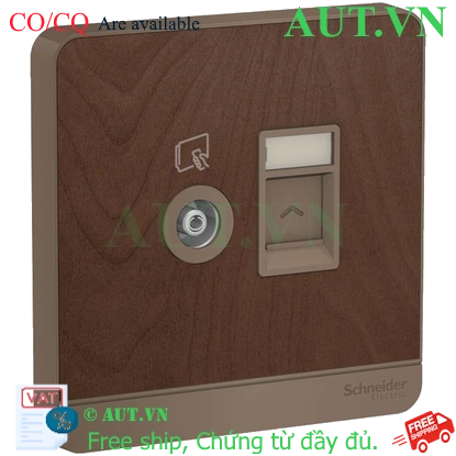 Ảnh của Ổ cắm TV và ổ cắm mạng cat5e Schneider E8332TVRJS5_WD_G19