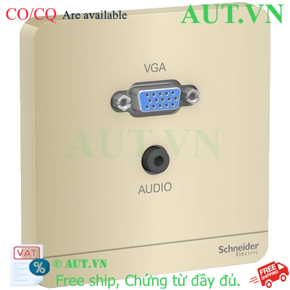 Ảnh của Ổ cắm VGA & mini audio Schneider E8332HD15PH_WG_G19