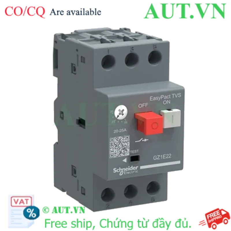 Ảnh của Cầu Dao Từ Nhiệt Schneider GZ1E07 (0.4-0.7A) - Bảo Vệ Motor Chống Quá Tải & Ngắn Mạch | Chính Hãng AUT VN