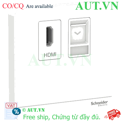 Ảnh của Ổ cắm HDMI và mạng cat5e Schneider E8332HDRJS5_WE_G19