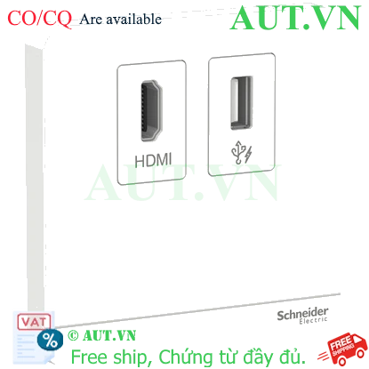 Ảnh của Ổ cắm HDMI & USB Schneider E8332HDUSB_WE_G19