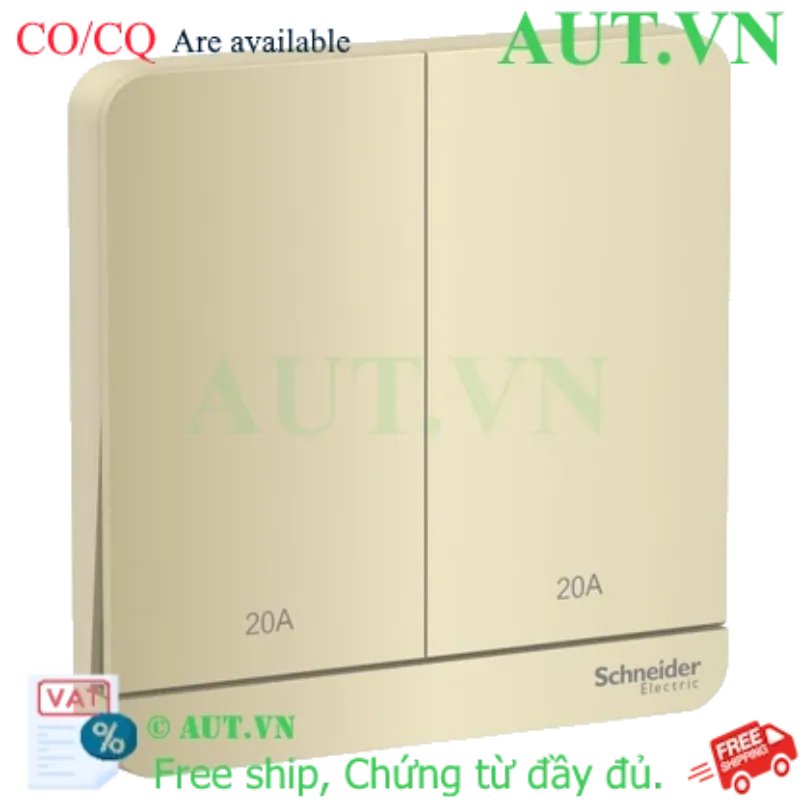 Ảnh của Công tắc đôi 2 cực 20A Schneider E8332D20N_WG_G19