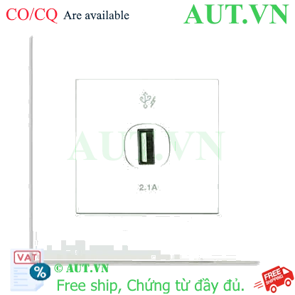 Ảnh của Ổ cắm sạc USB đơn 2.1A Schneider KB31USB_WE_G19