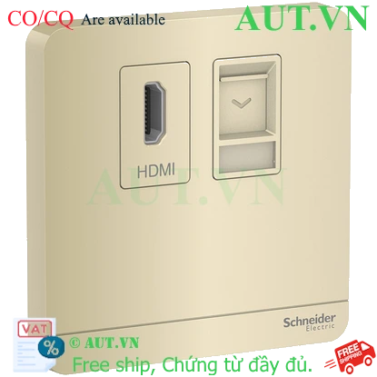 Ảnh của Ổ cắm HDMI và mạng cat5e Schneider E8332HDRJS5_WG_G19