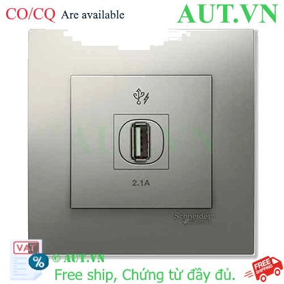 Ảnh của Ổ cắm sạc USB đơn 2.1A Schneider KB31USB_AS_G19