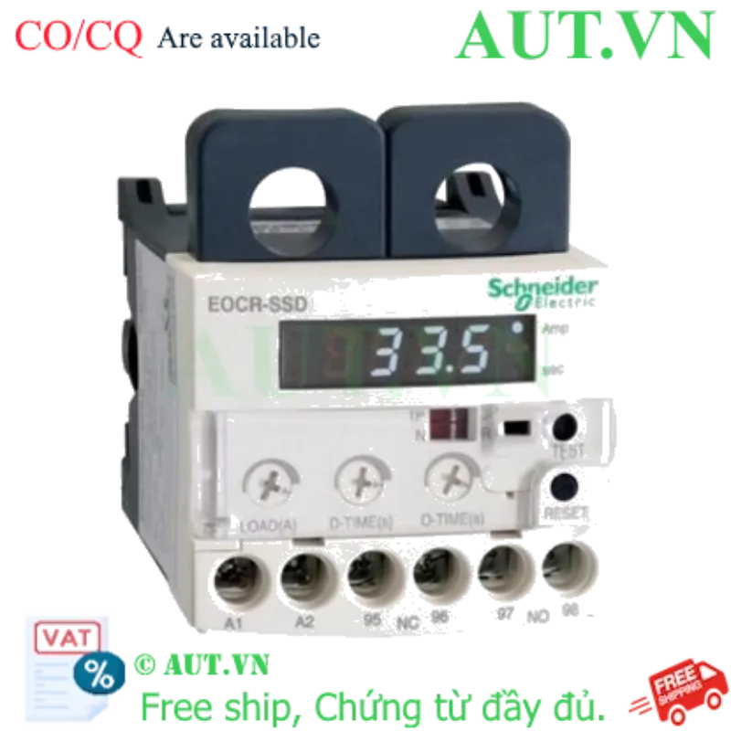 Ảnh của Rơ le điện tử Schneider EOCR EOCRSSD-05S (0.5-6A) - Bảo vệ Quá dòng, Mất pha & Kẹt Rotor | AUT VN