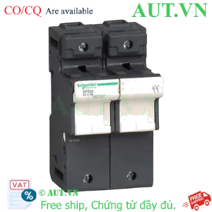 Ảnh của Đế Cầu Chì Schneider DF222 2P 125A | Chuẩn 22x58mm, Chịu Nhiệt Cao, Chính Hãng AUT VN