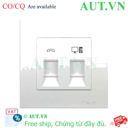 Ảnh của Ổ cắm điện thoại và mạng Cat5e Schneider KB32TS_RJ5E