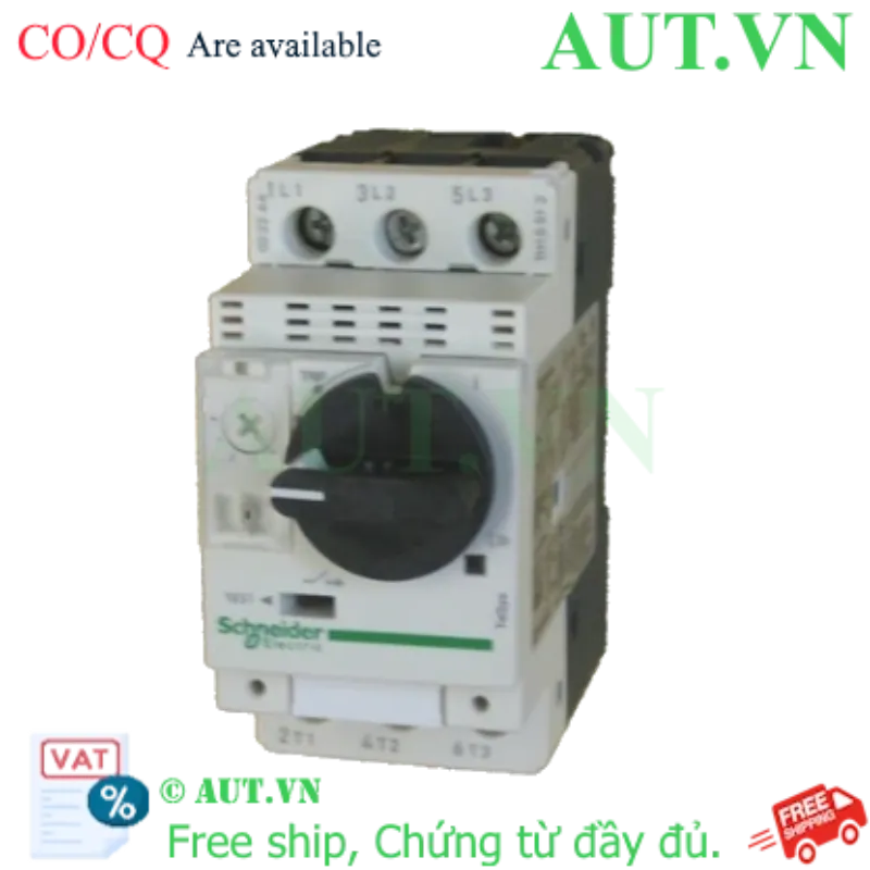 Ảnh của Aptomat Bảo Vệ Động Cơ Schneider GV2P10 (4-6.3A) - Chống Quá Tải, Ngắn Mạch, Cho Motor 2.2kW | AUT VN