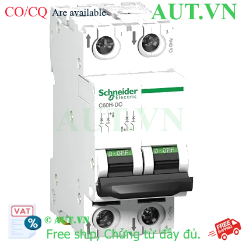 Ảnh của MCB DC Schneider A9N61522 2A 500VDC 2P