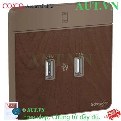 Ảnh của Ổ sạc USB đôi 2.1A Schneider E8332USB_WD_G19