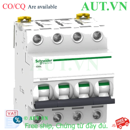 Ảnh của MCB Schneider A9F94410 10A 15kA 4P