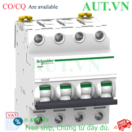 Ảnh của MCB Schneider A9F84425 25A 10kA 4P