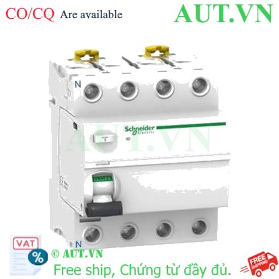 Ảnh của CB chống rò Schneider A9R15491 100A 300mA[S] 4P