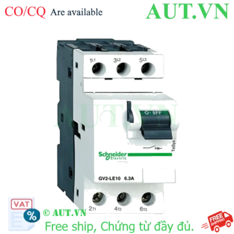 Ảnh của CB bảo vệ động cơ Schneider GV2LE03 0.4A 0.06kW