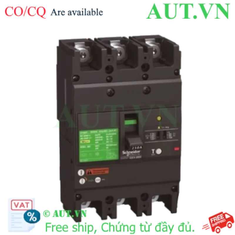 Ảnh của CB khối chống giật Schneider EZCV250N3175 175A 25kA 3P