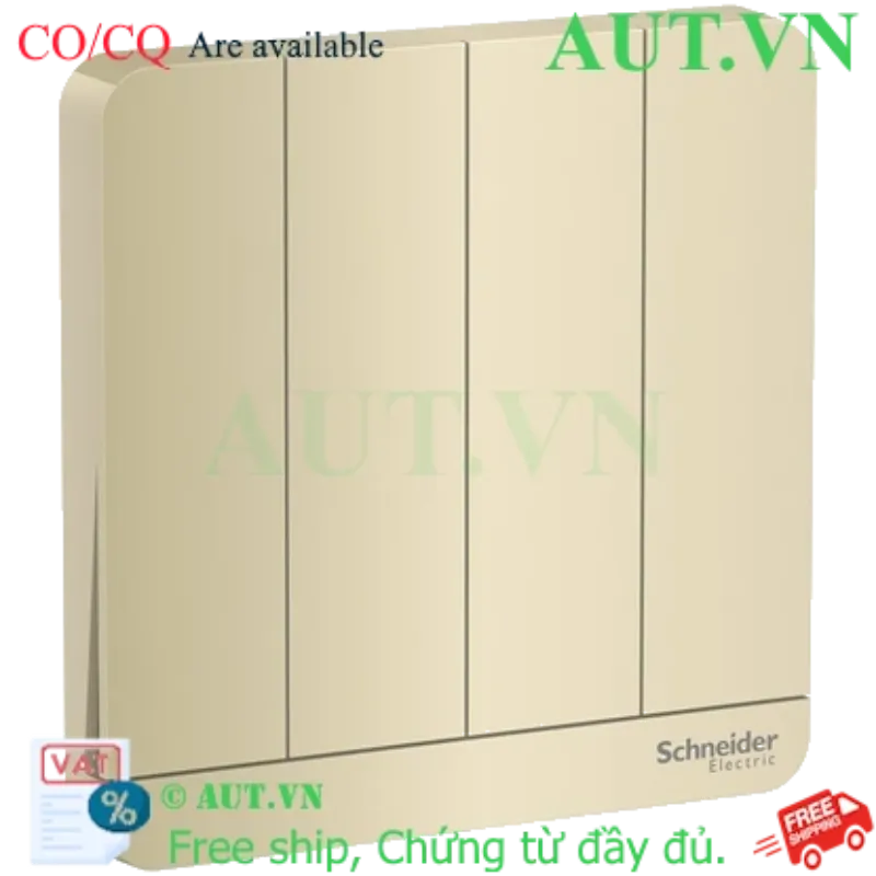 Ảnh của Mặt cho 4 công tắc Schneider E8334_WG_G19