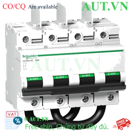 Ảnh của MCB DC Schneider A9N61701 100A 1000VDC 2P