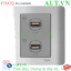 Ảnh của Ổ sạc USB đôi 2.1A Schneider E8432USB_SA_G19