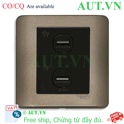Ảnh của Ổ sạc USB đôi 2.1A Schneider E8432USB_SZ_G19