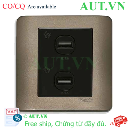 Ảnh của Ổ sạc USB đôi 2.1A Schneider E8432USB_SZ_G19