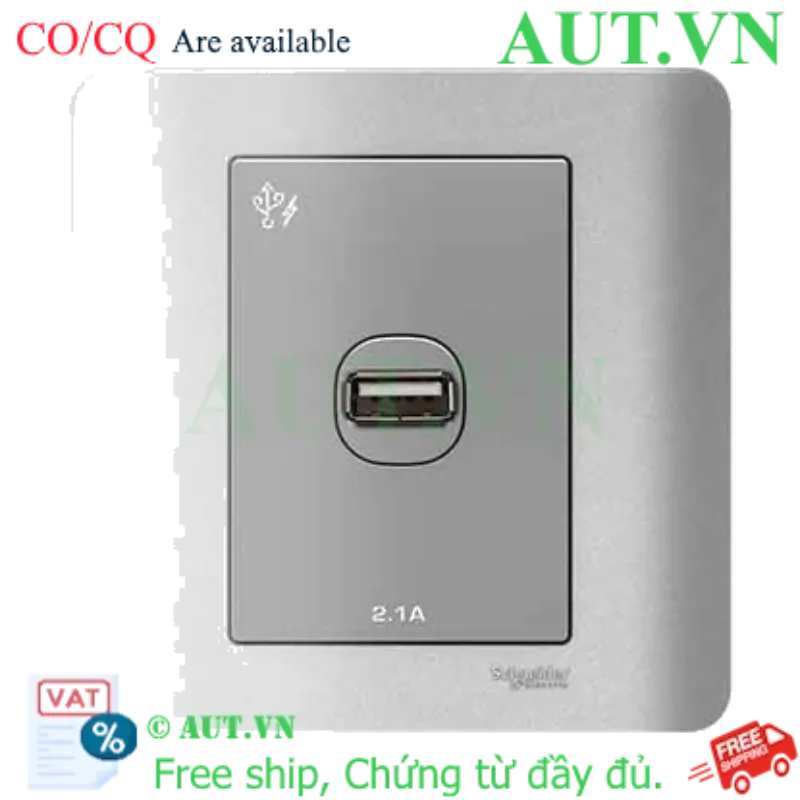 Ảnh của Ổ sạc USB đơn 2.1A Schneider E8431USB_SZ_G19