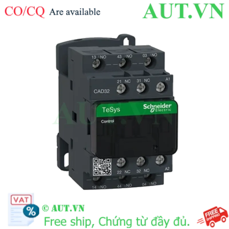 Ảnh của Relay điều khiển Schneider CAD32B7, 24VAC, 3NO+2NC