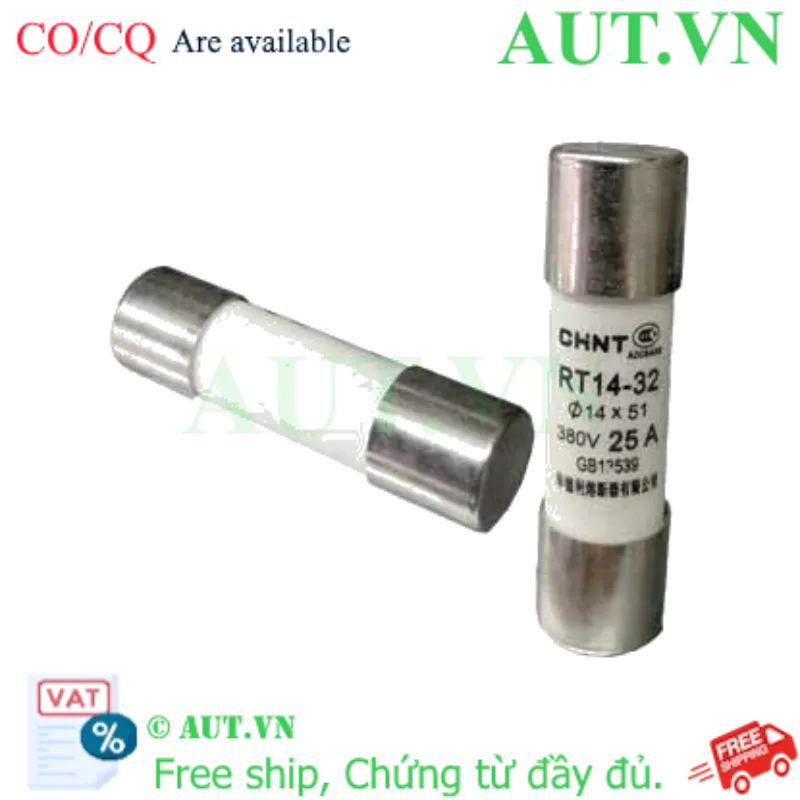 Ảnh của Cầu chì sứ dạng ống 14x32mm CHINT RT14-32 25A 