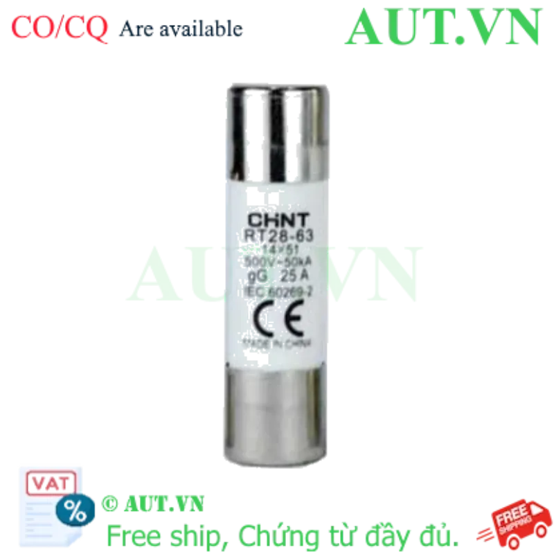 Ảnh của Cầu chì hình ống CHINT RT28-63 25A gG/gL 